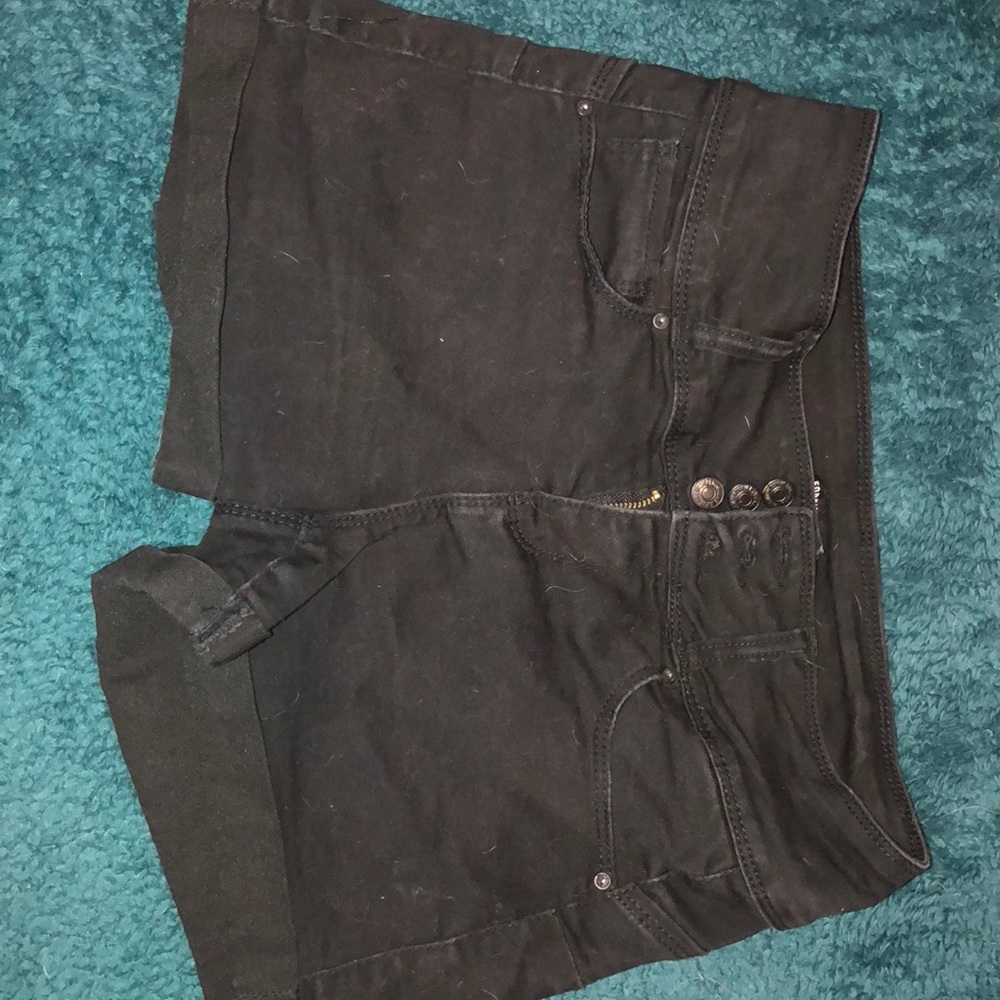 black high waisted shorts